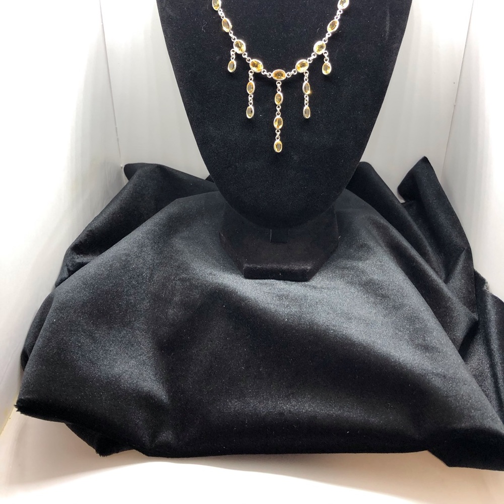 Women Necklace Sterling Silver with Citrine